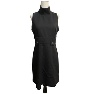 Banana republic Wool, mock neck, sleeveless, retro style dress. Sz 8P